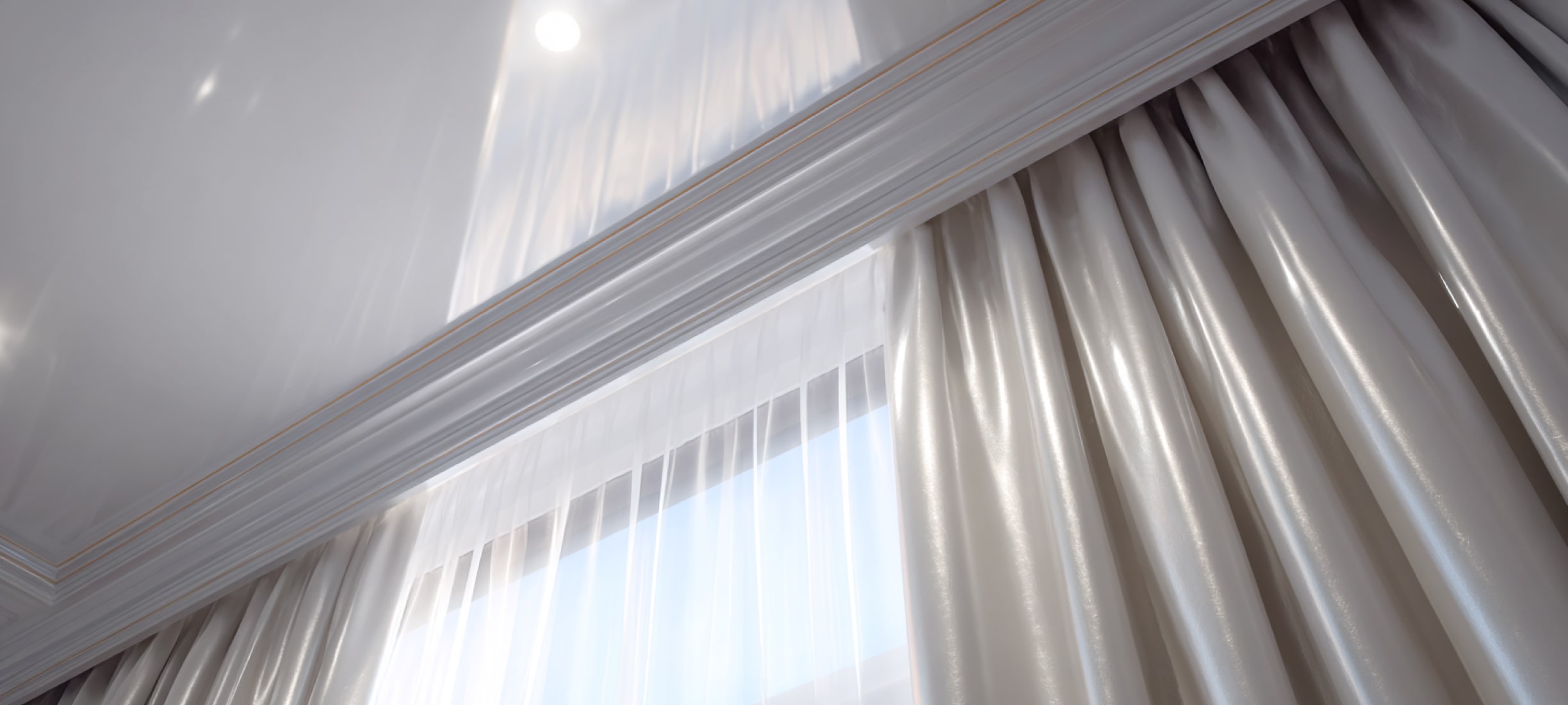 Как сделать скрытый карниз в натяжном потолке