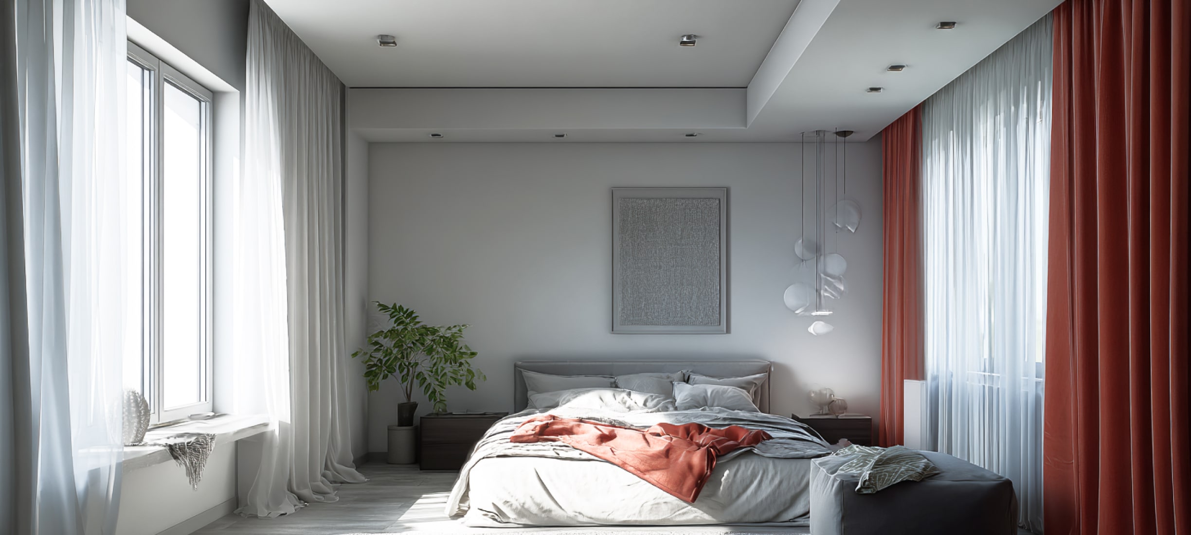 Теневой натяжной потолок: особенности и виды